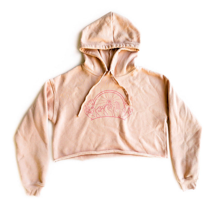 Hands of Fate Cropped Hoodie - Geeky merchandise for people who play D&D - Merch to wear and cute accessories and stationery Paola's Pixels