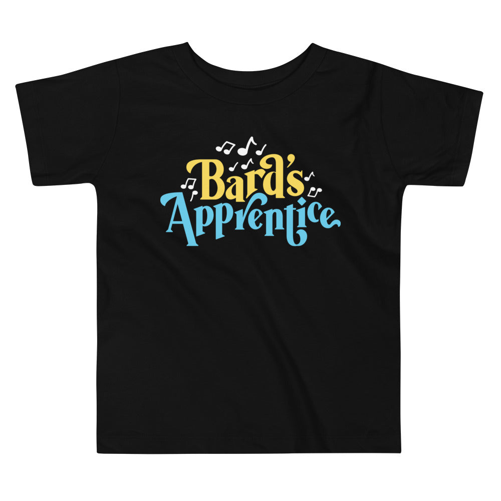 Bard's Apprentice Toddler Shirt - Geeky merchandise for people who play D&D - Merch to wear and cute accessories and stationery Paola's Pixels