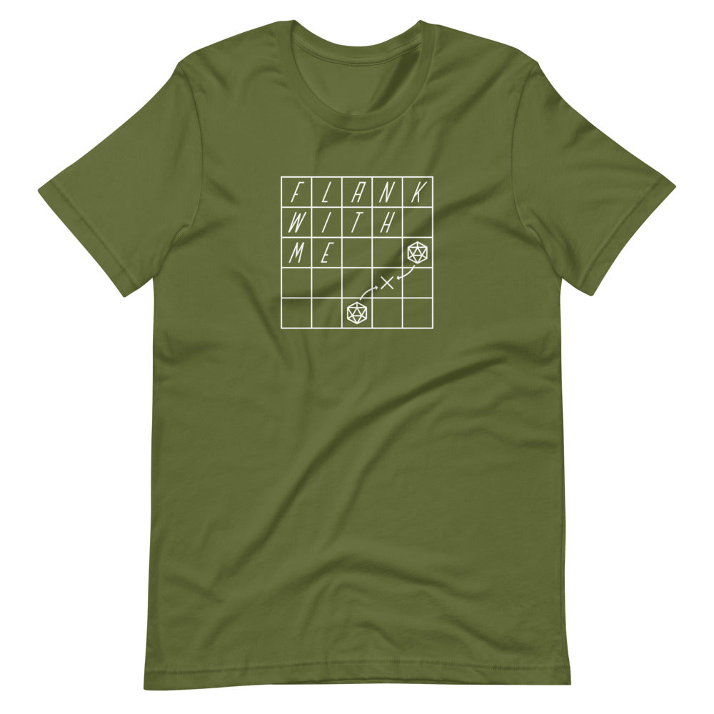 Flank With Me Shirt - Geeky merchandise for people who play D&D - Merch to wear and cute accessories and stationery Paola's Pixels