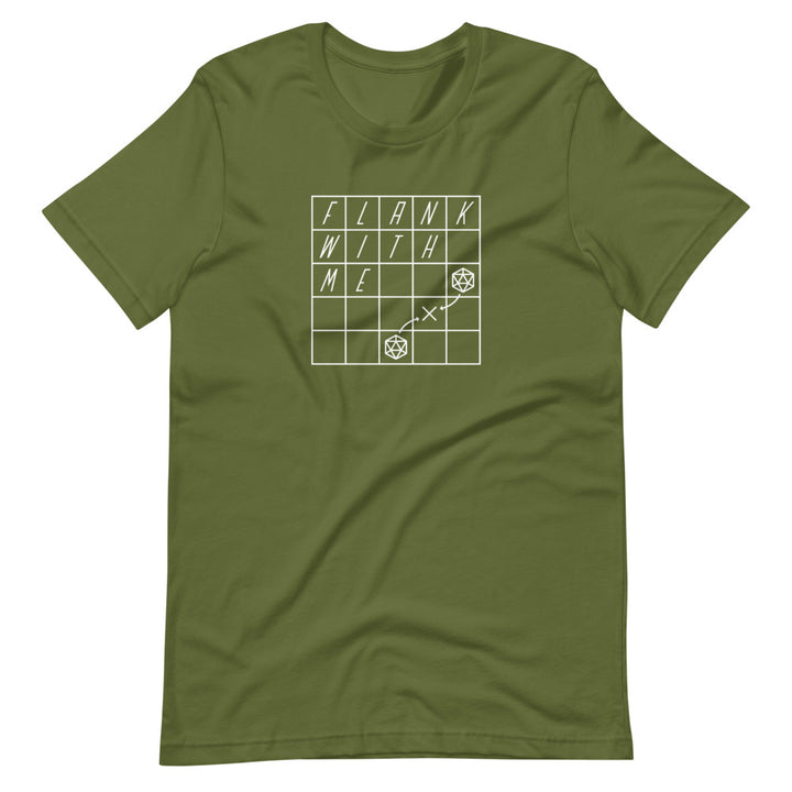 Flank With Me Shirt - Geeky merchandise for people who play D&D - Merch to wear and cute accessories and stationery Paola's Pixels