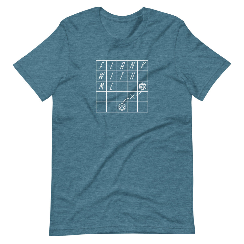 Flank With Me Shirt - Geeky merchandise for people who play D&D - Merch to wear and cute accessories and stationery Paola's Pixels