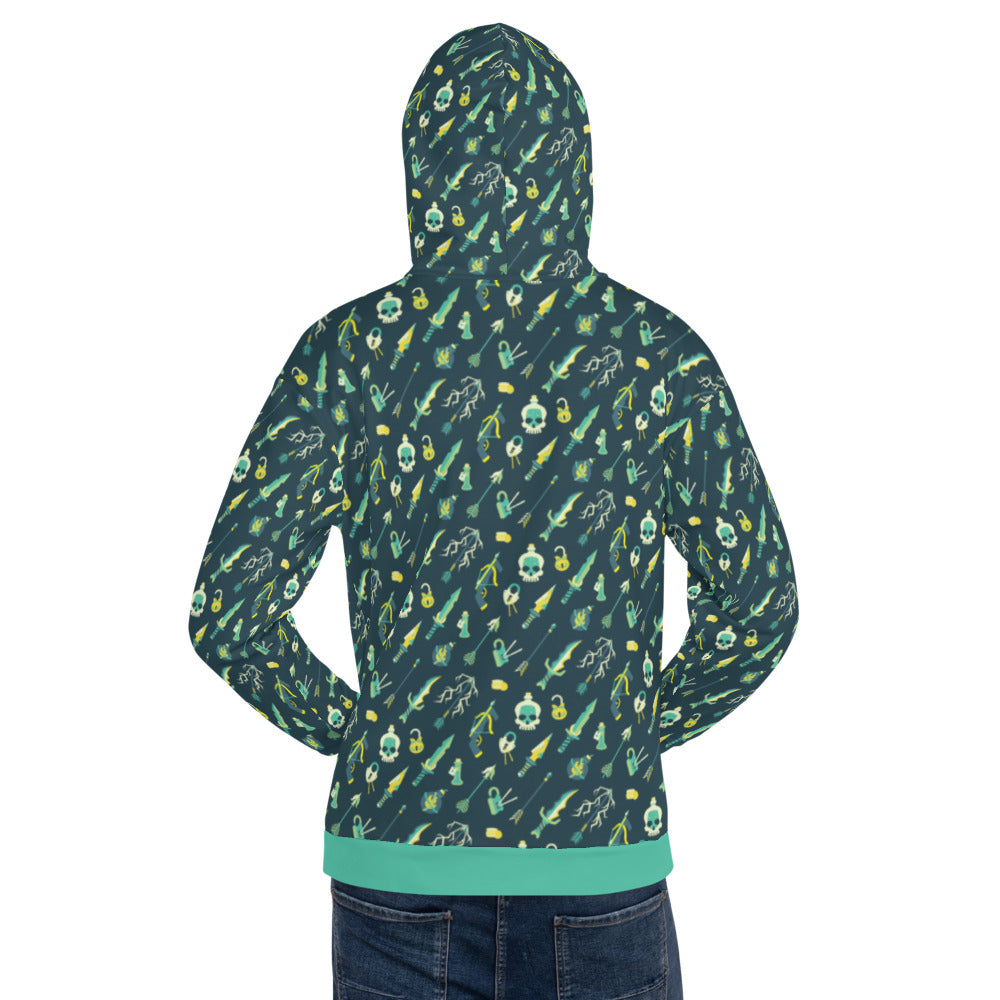 Rogue Hoodie - Geeky merchandise for people who play D&D - Merch to wear and cute accessories and stationery Paola's Pixels