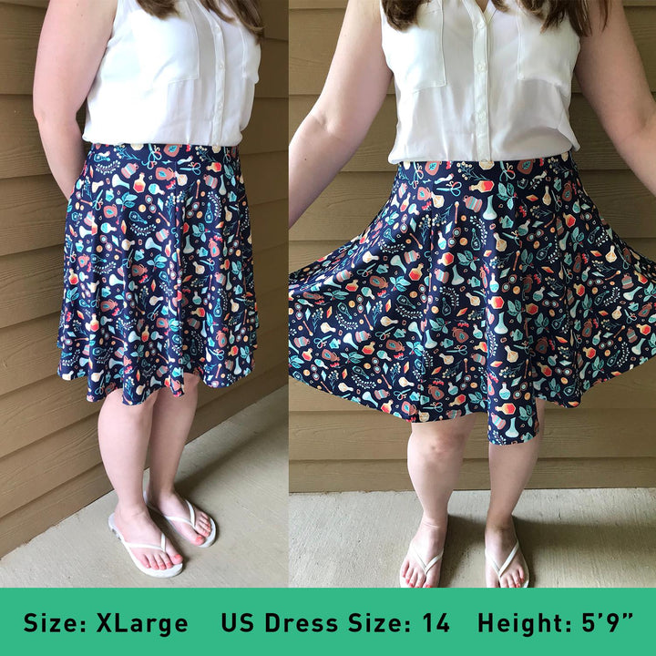 Ranger Skater Skirt - Geeky merchandise for people who play D&D - Merch to wear and cute accessories and stationery Paola's Pixels