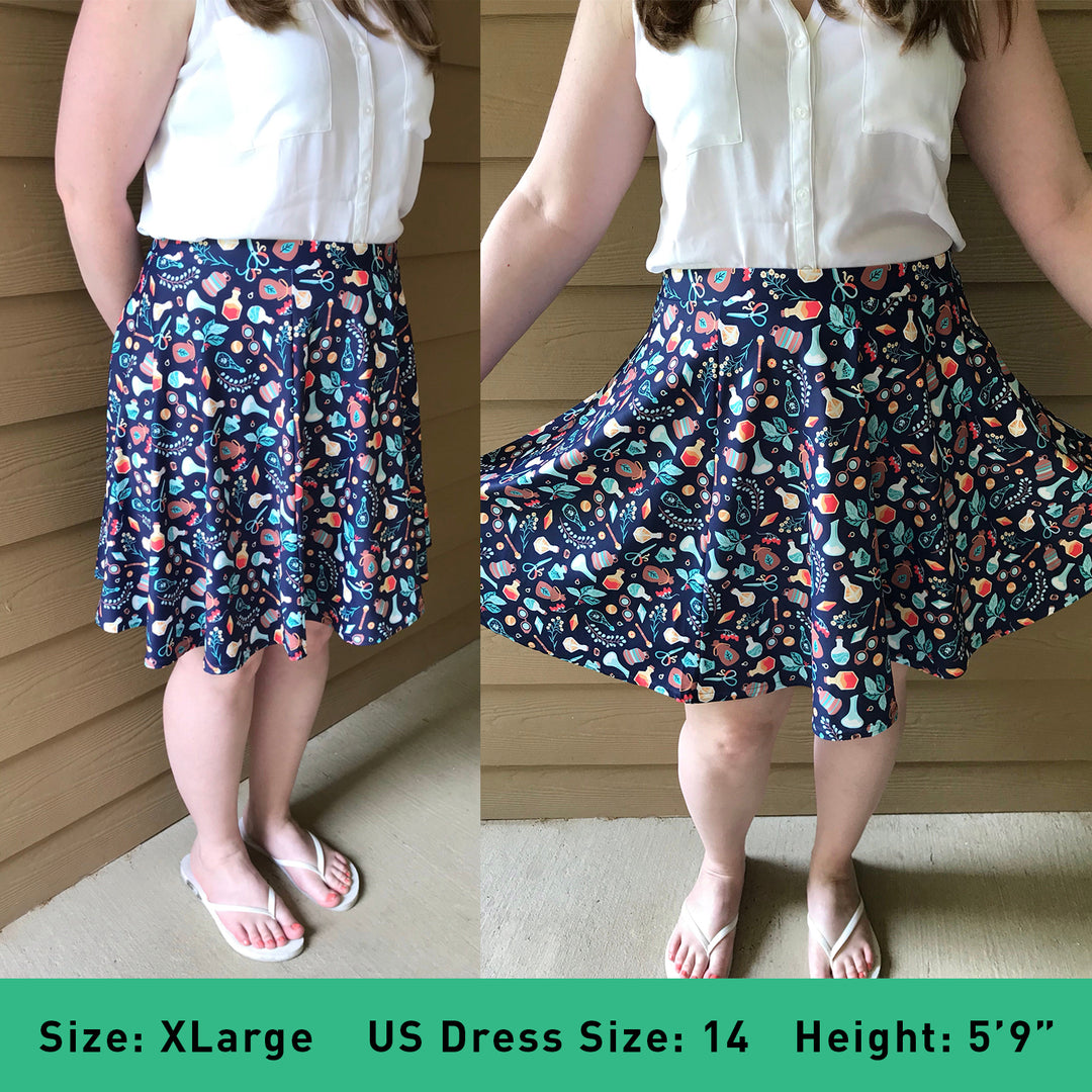 Artificer Skater Skirt - Geeky merchandise for people who play D&D - Merch to wear and cute accessories and stationery Paola's Pixels