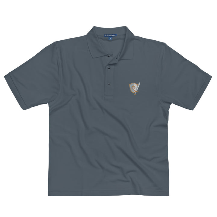 Sword and Shield Polo Shirt - Geeky merchandise for people who play D&D - Merch to wear and cute accessories and stationery Paola's Pixels