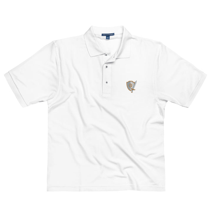 Sword and Shield Polo Shirt - Geeky merchandise for people who play D&D - Merch to wear and cute accessories and stationery Paola's Pixels