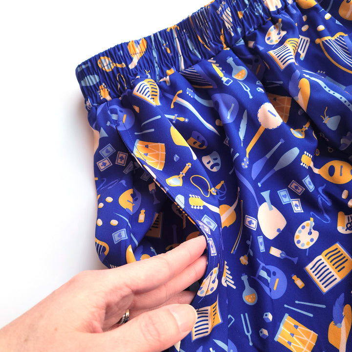 Purple Bard Midi Skirt - Geeky merchandise for people who play D&D - Merch to wear and cute accessories and stationery Paola's Pixels