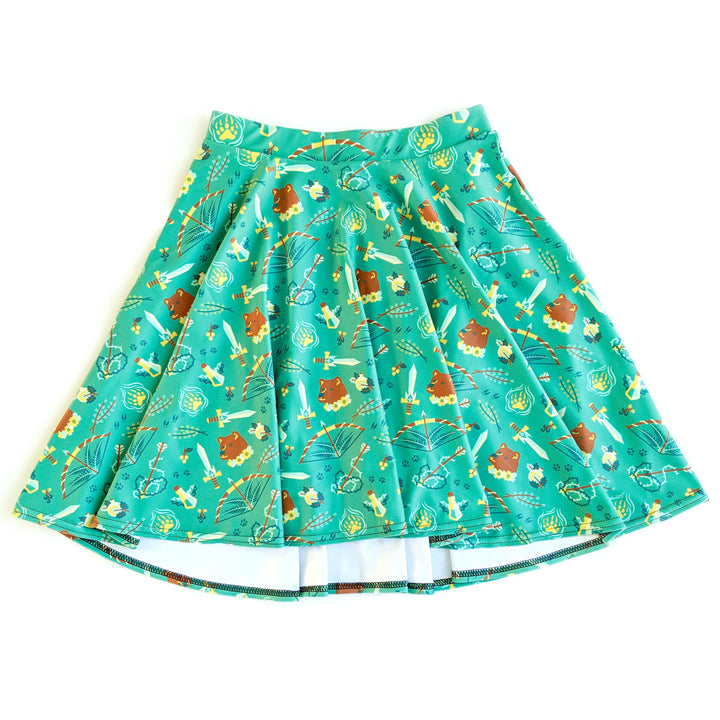 Ranger Skater Skirt - Geeky merchandise for people who play D&D - Merch to wear and cute accessories and stationery Paola's Pixels