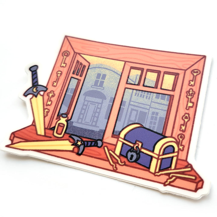Rogue Window Sticker - Geeky merchandise for people who play D&D - Merch to wear and cute accessories and stationery Paola's Pixels