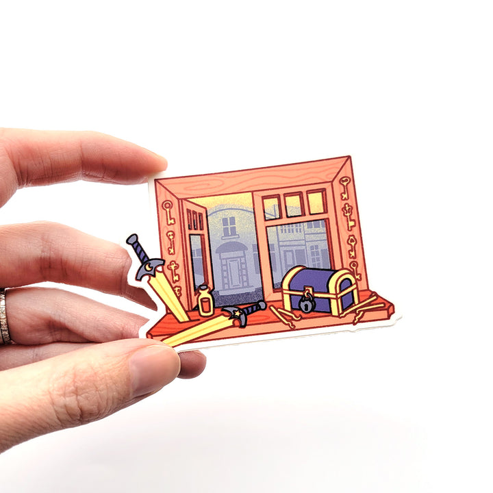 Rogue Window Sticker - Geeky merchandise for people who play D&D - Merch to wear and cute accessories and stationery Paola's Pixels