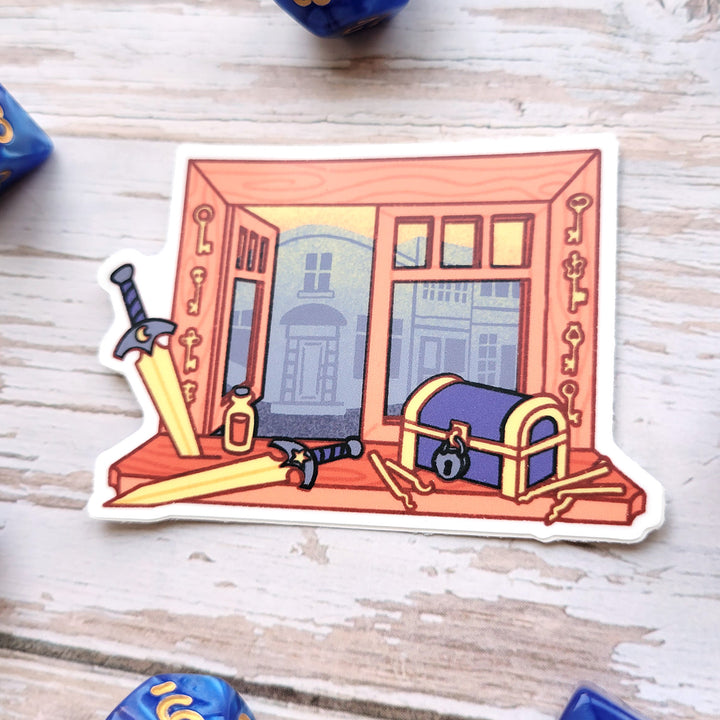 Rogue Window Sticker - Geeky merchandise for people who play D&D - Merch to wear and cute accessories and stationery Paola's Pixels