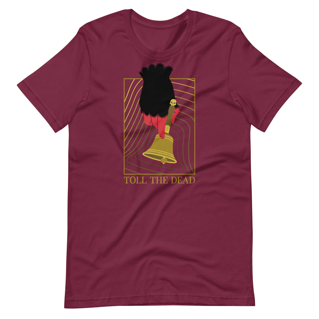Toll The Dead Shirt - Geeky merchandise for people who play D&D - Merch to wear and cute accessories and stationery Paola's Pixels