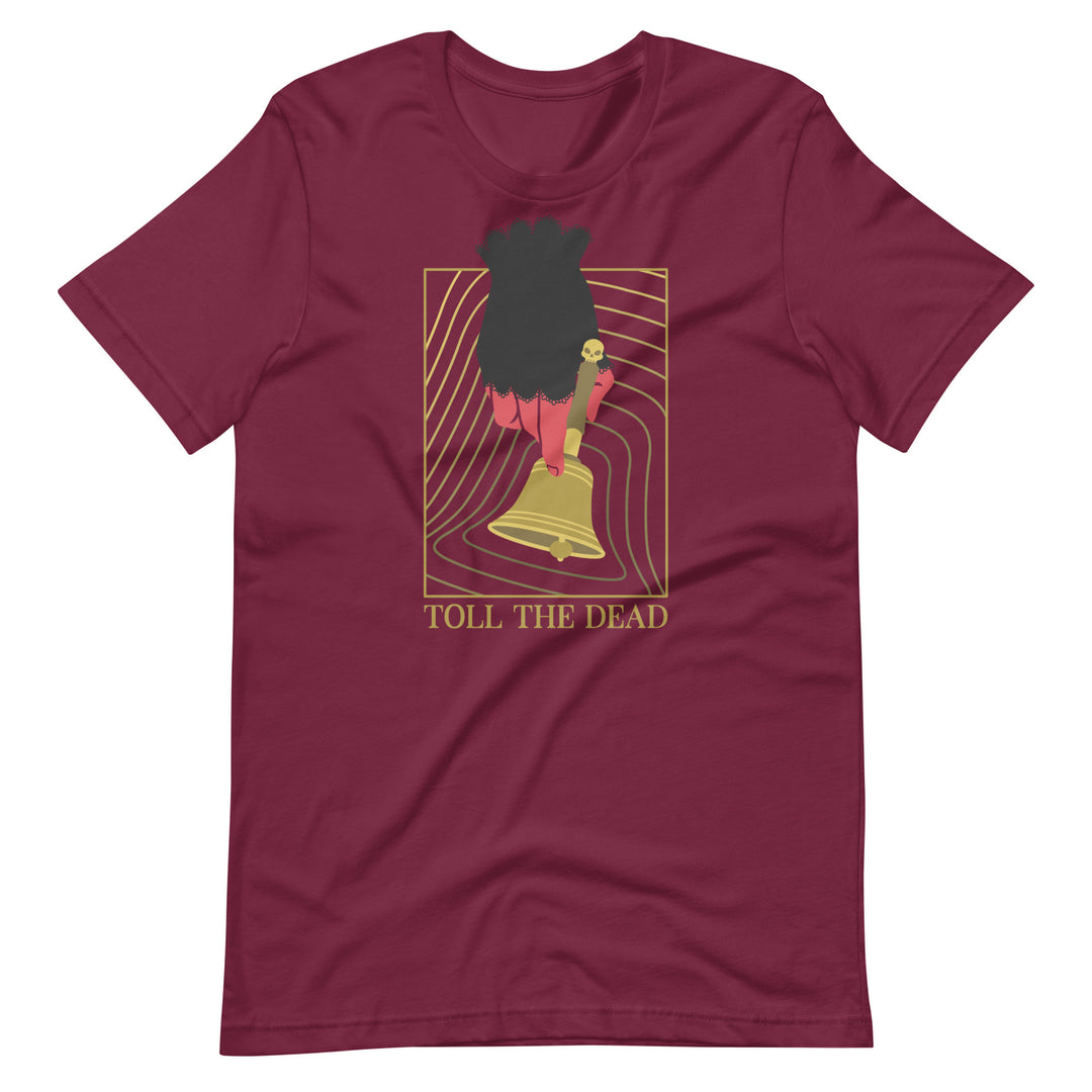 Toll The Dead Shirt - Geeky merchandise for people who play D&D - Merch to wear and cute accessories and stationery Paola's Pixels