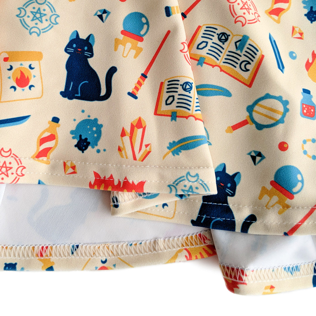 Wizard Skater Skirt - Geeky merchandise for people who play D&D - Merch to wear and cute accessories and stationery Paola's Pixels