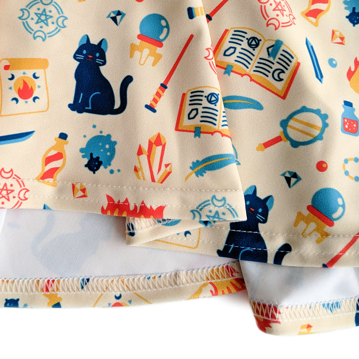 Wizard Skater Skirt - Geeky merchandise for people who play D&D - Merch to wear and cute accessories and stationery Paola's Pixels