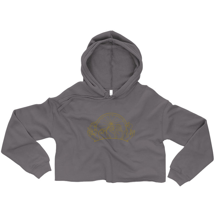Hands of Fate Cropped Hoodie - Geeky merchandise for people who play D&D - Merch to wear and cute accessories and stationery Paola's Pixels