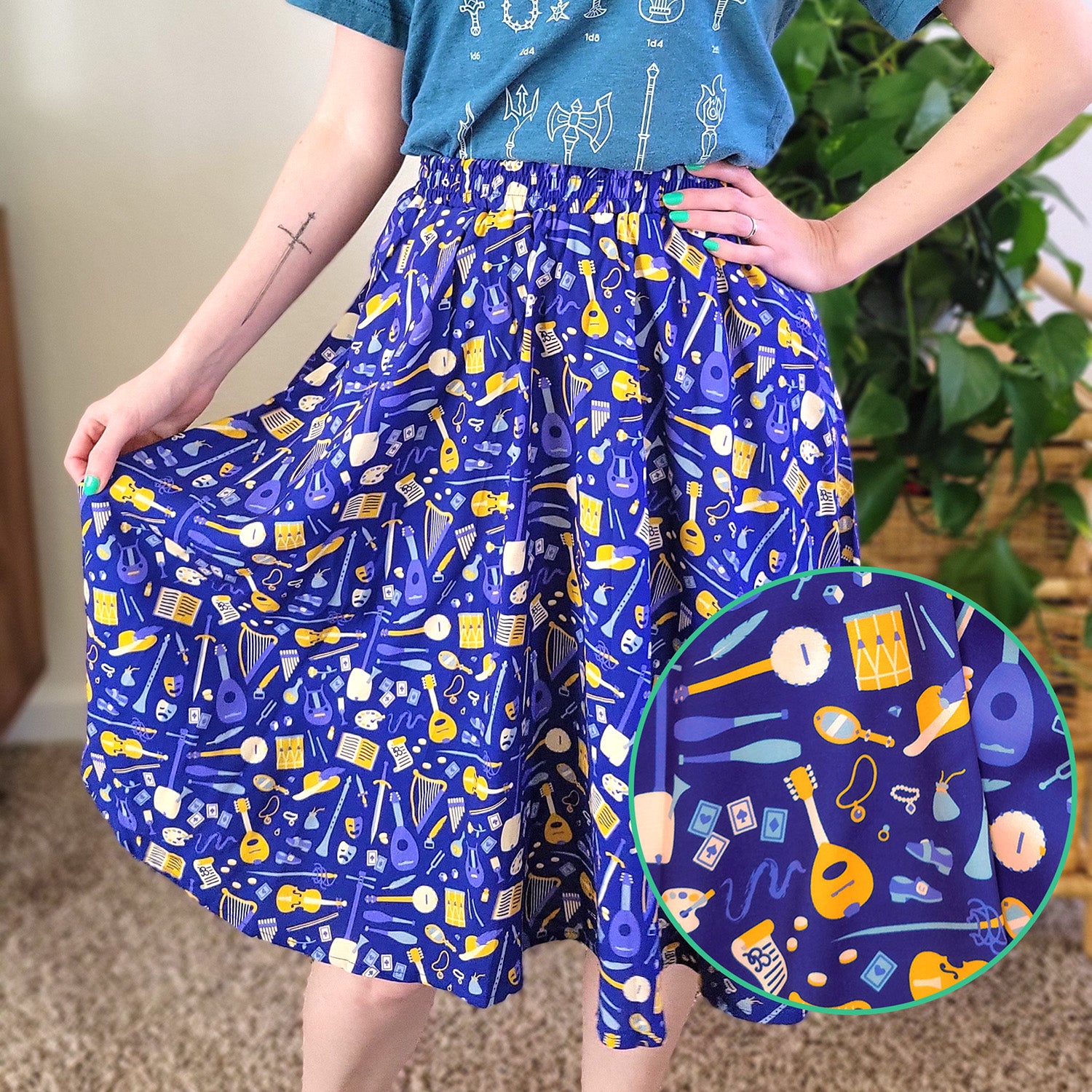 Purple Bard Midi Skirt – Paola's Pixels