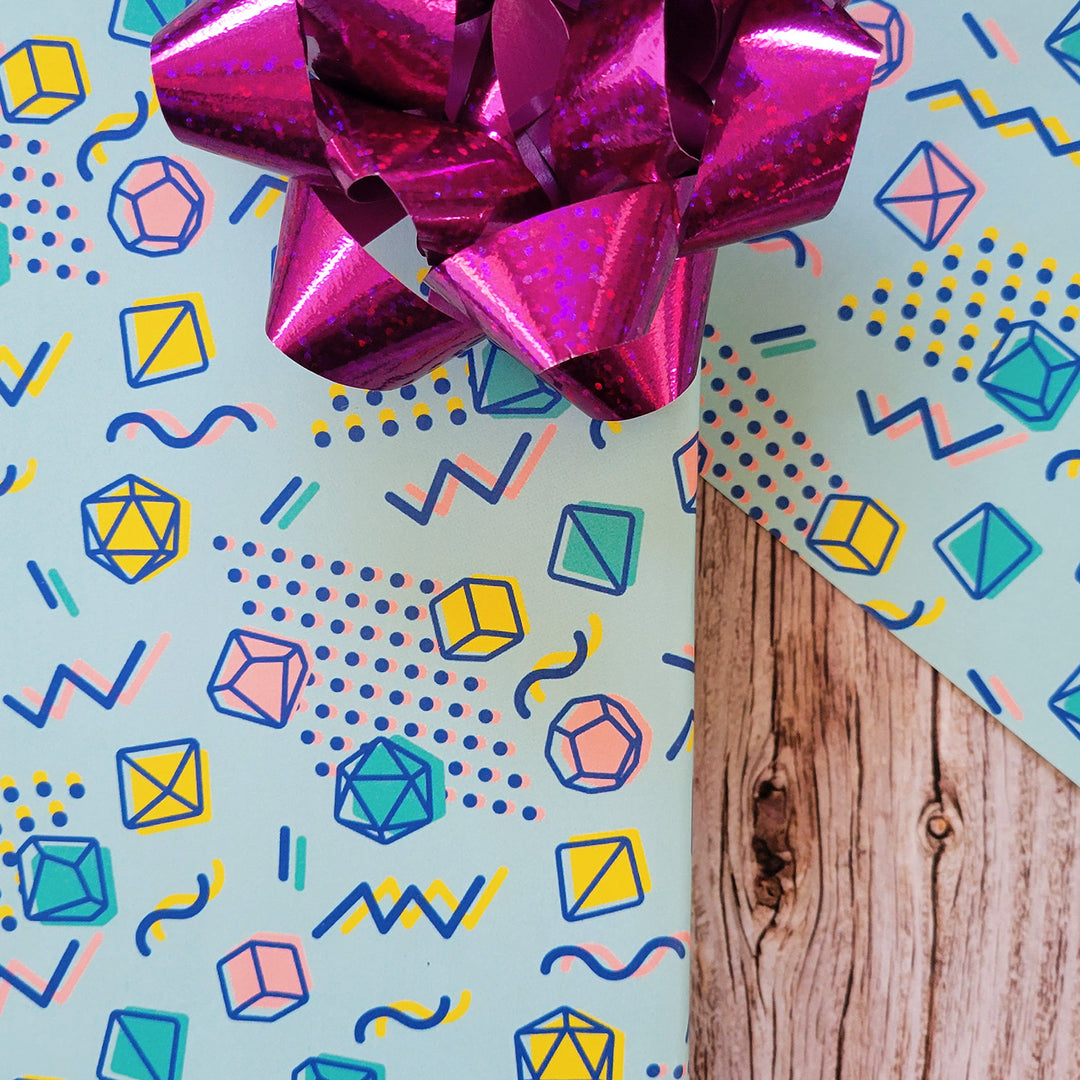 90s Dice Wrapping Paper Sheets