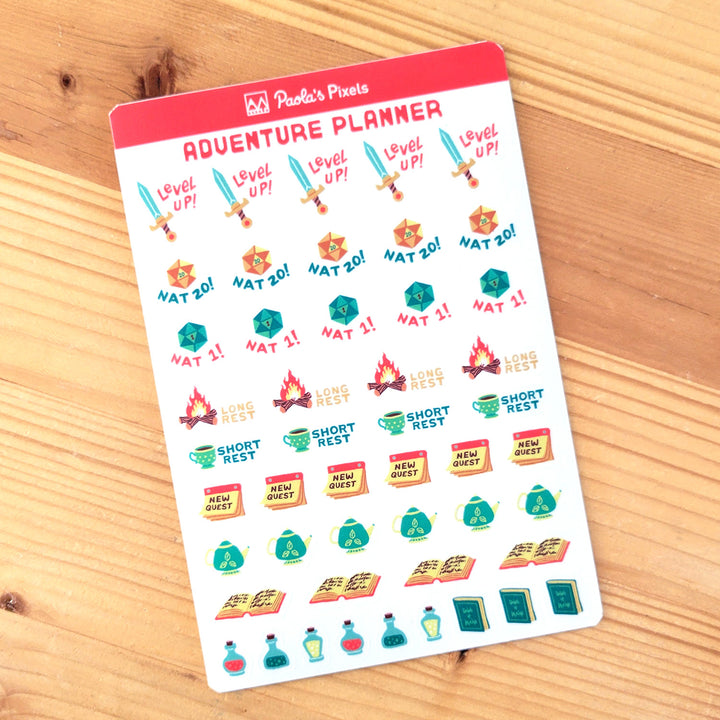 Adventure Planner Sticker Sheets