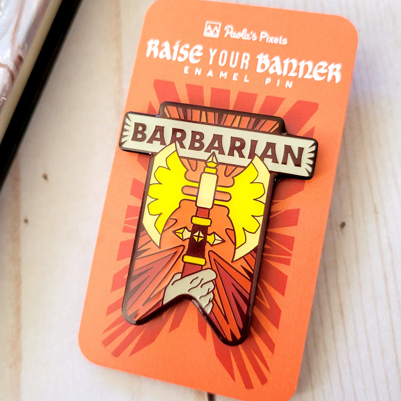 Barbarian Banner Enamel Pin