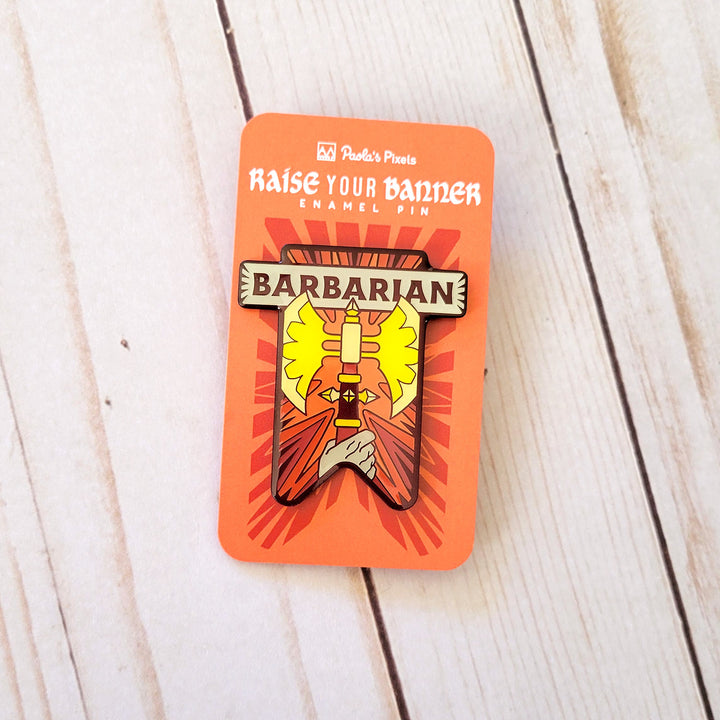 Barbarian Banner Enamel Pin