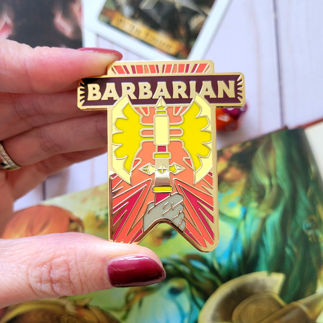 Barbarian Banner Enamel Pin