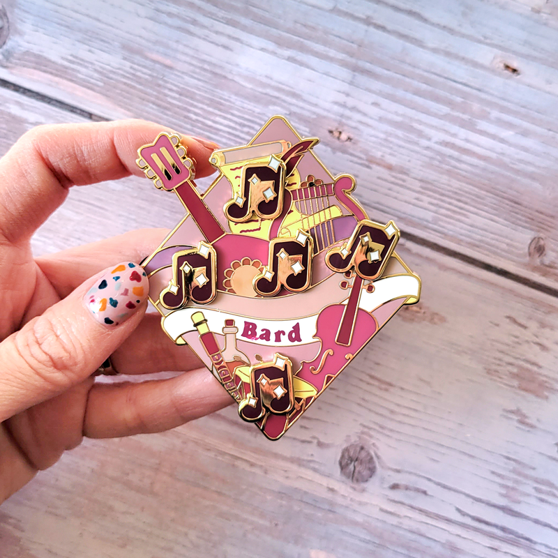 Seconds Sale! Bard Bardic Inspiration Magnetic Enamel Pin