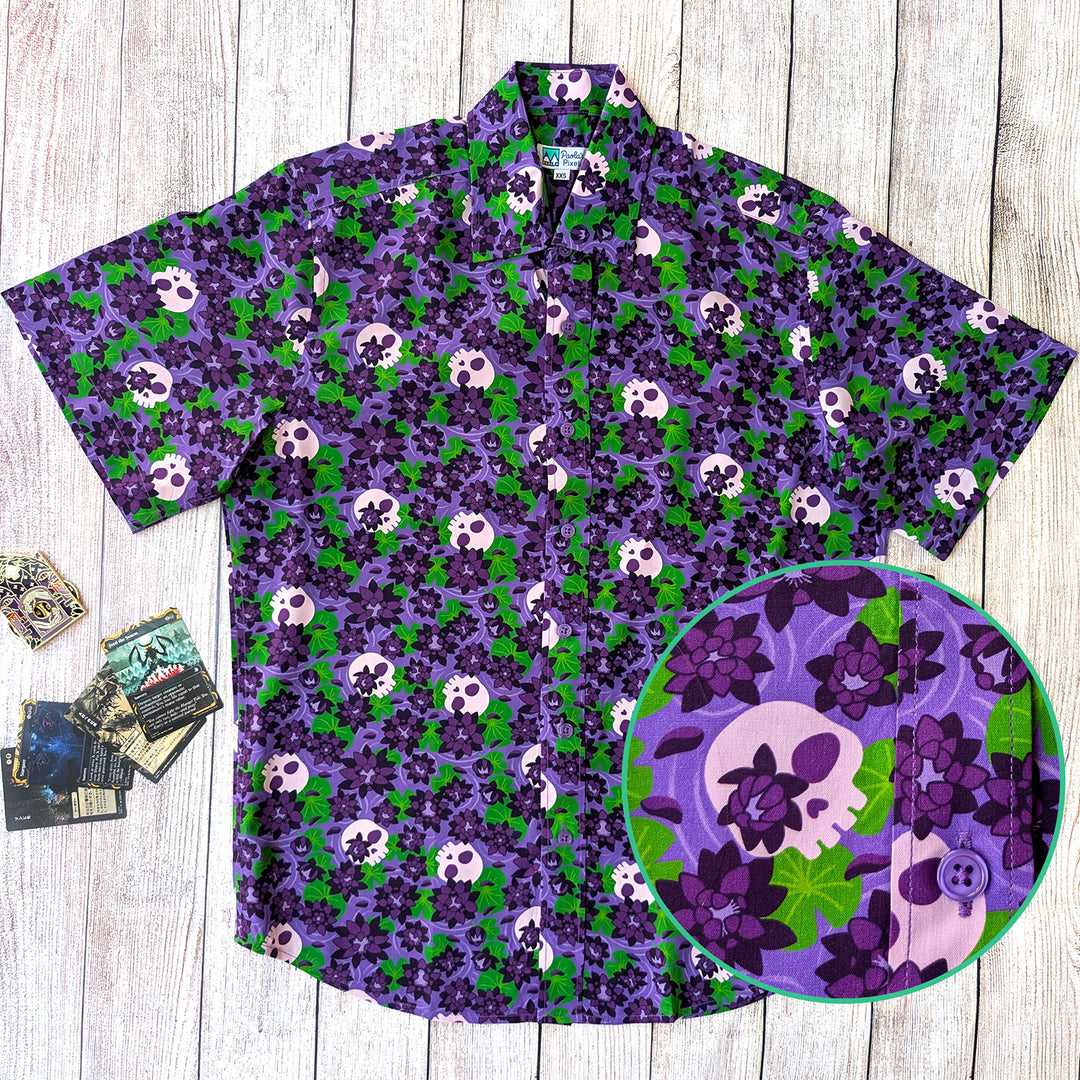 Black Lotus Unisex Button Up