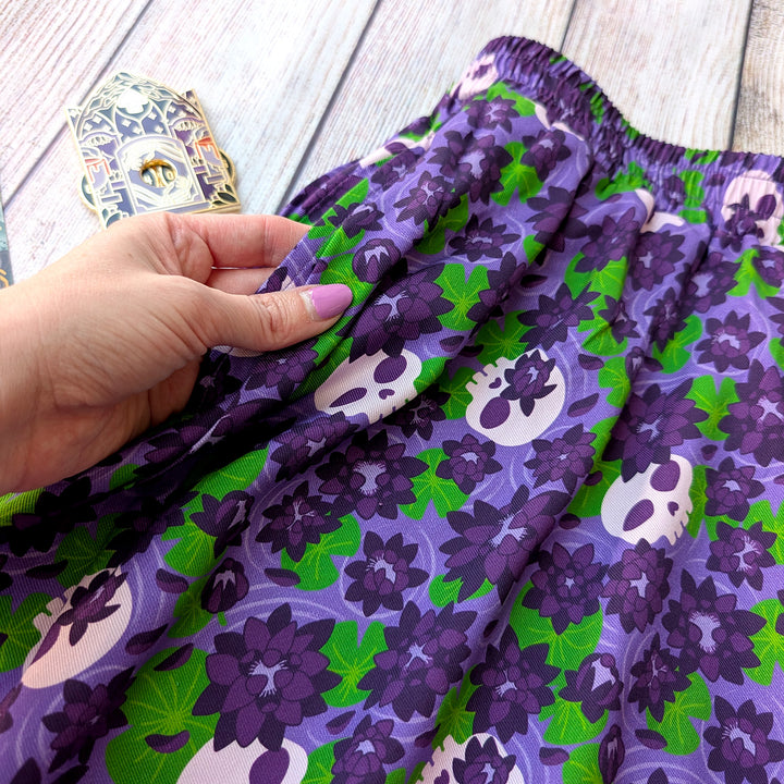 Black Lotus Midi Skirt