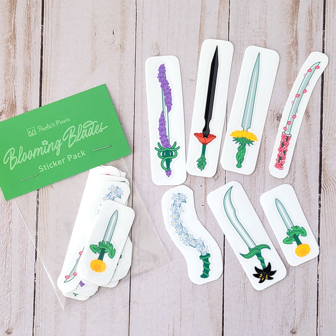 Blooming Blades Sticker Pack