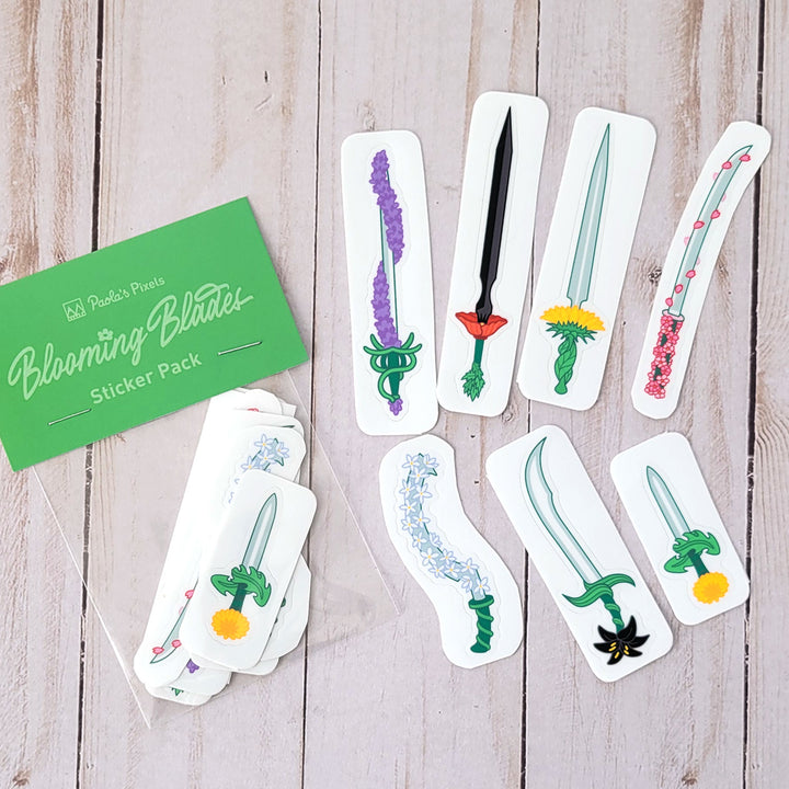 Blooming Blades Sticker Pack