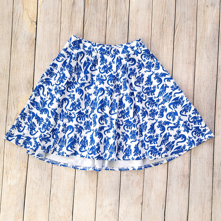 Blue Dragons Skater Skirt