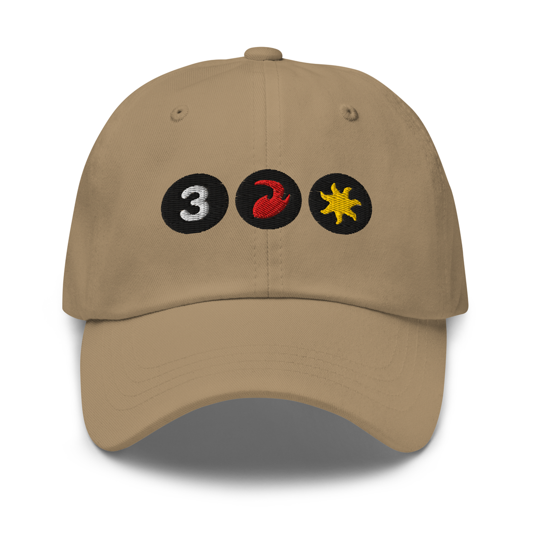 Red White Embroidered Hat
