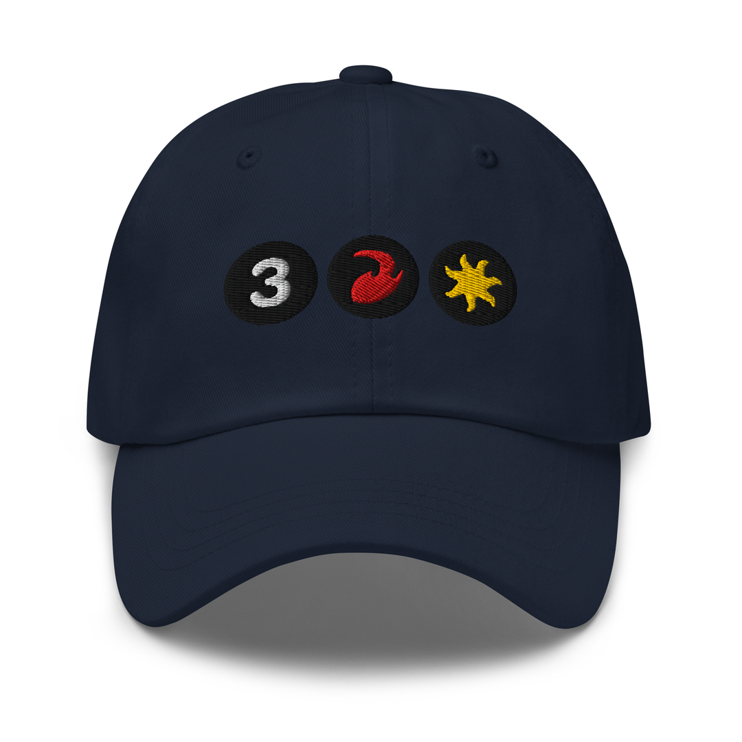 Red White Embroidered Hat