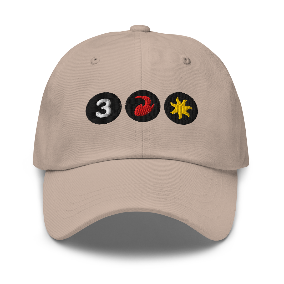 Red White Embroidered Hat