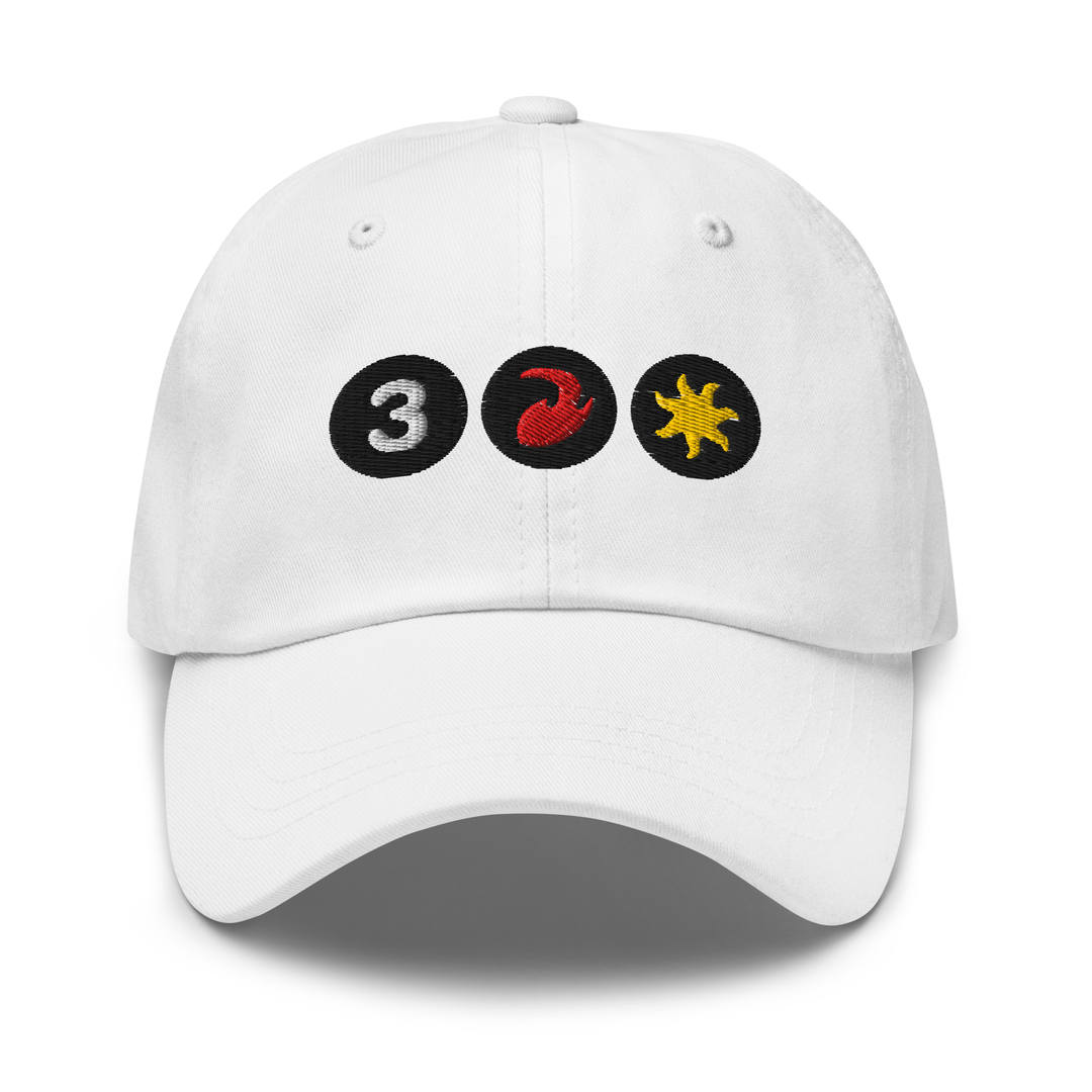 Red White Embroidered Hat