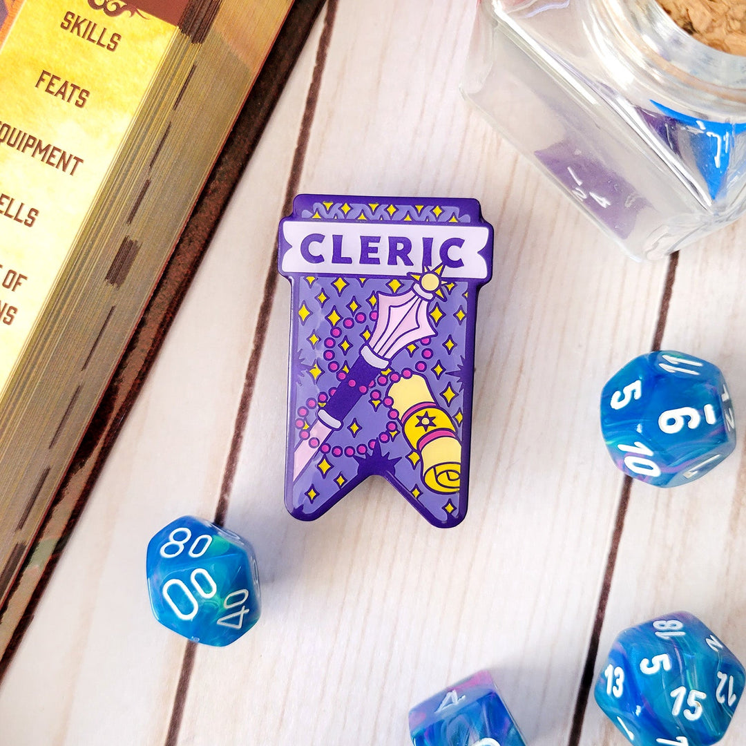 Seconds Sale! Cleric Banner Enamel Pin