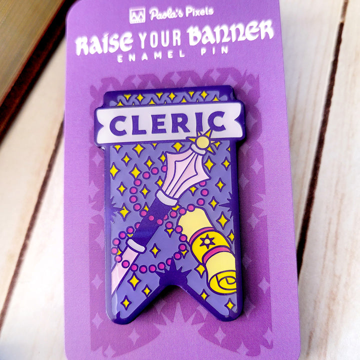 Cleric Banner Enamel Pin
