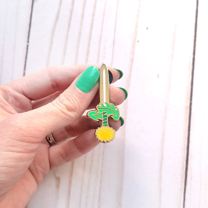 Seconds Sale! Dandelion Dagger Enamel Pin