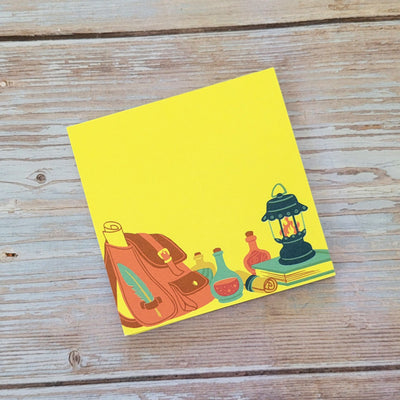 Adventurer's Desk Notepad - Geeky merchandise for people who play D&D - Merch to wear and cute accessories and stationery Paola's Pixels