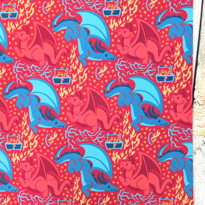 Red and Blue Dragons Playmat