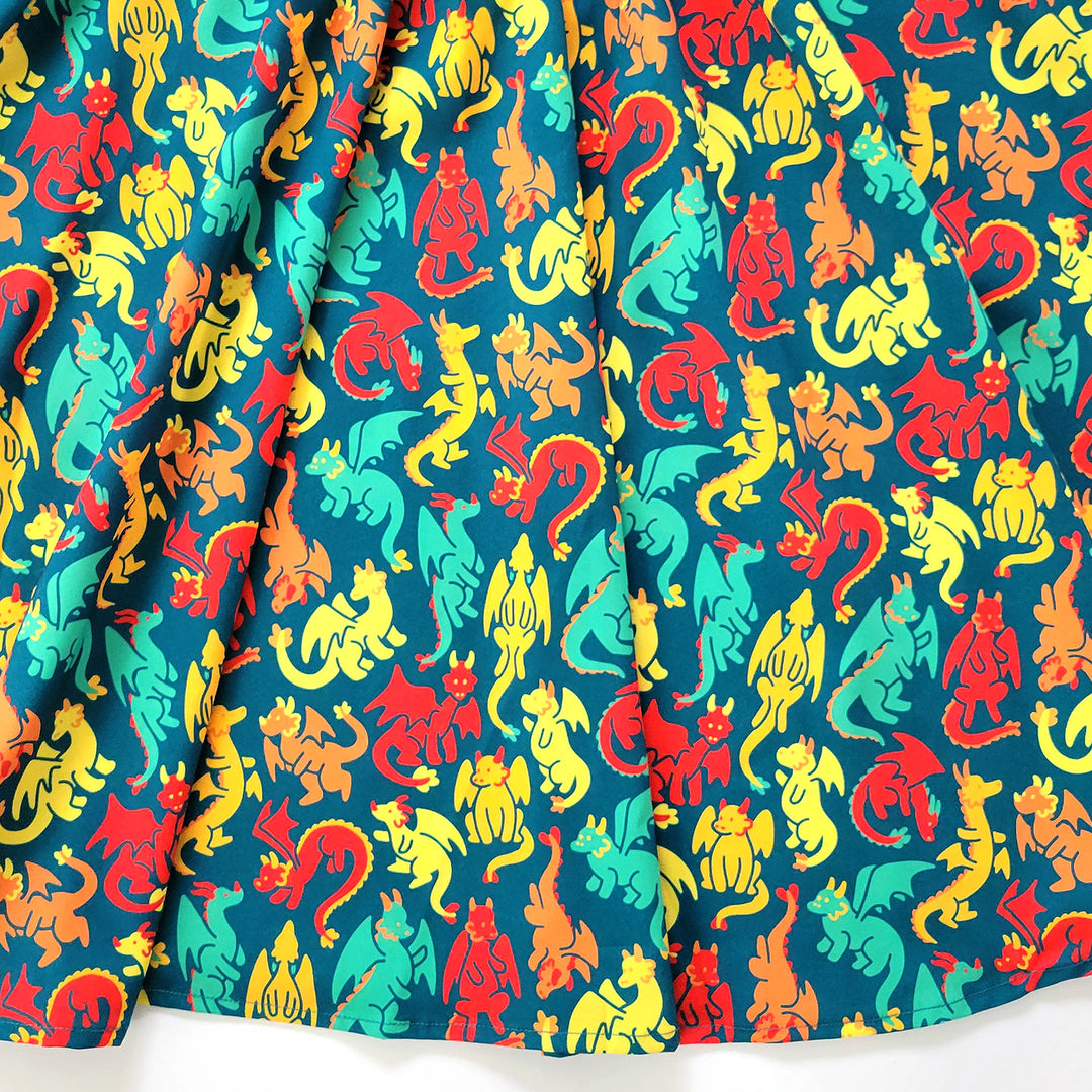 Dragons Midi Skirt