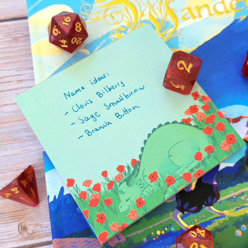 Dragon Notepad - Geeky merchandise for people who play D&D - Merch to wear and cute accessories and stationery Paola&