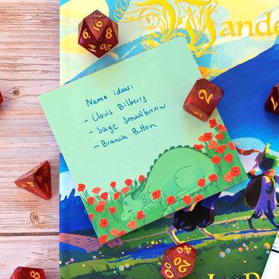 Dragon Notepad - Geeky merchandise for people who play D&D - Merch to wear and cute accessories and stationery Paola's Pixels