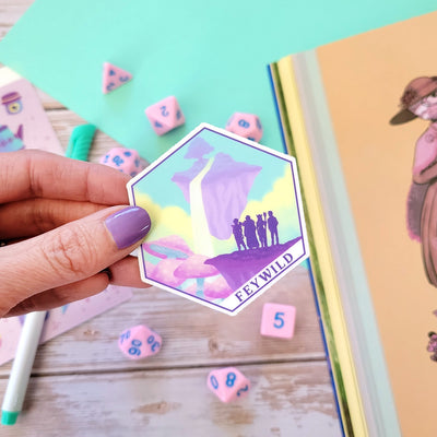 Feywild Terrain Sticker - Geeky merchandise for people who play D&D - Merch to wear and cute accessories and stationery Paola's Pixels