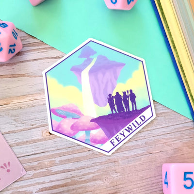 Feywild Terrain Sticker - Geeky merchandise for people who play D&D - Merch to wear and cute accessories and stationery Paola's Pixels
