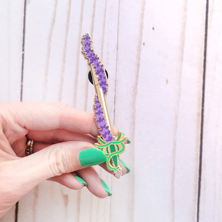 Seconds Sale! Lavender Rapier Enamel Pin