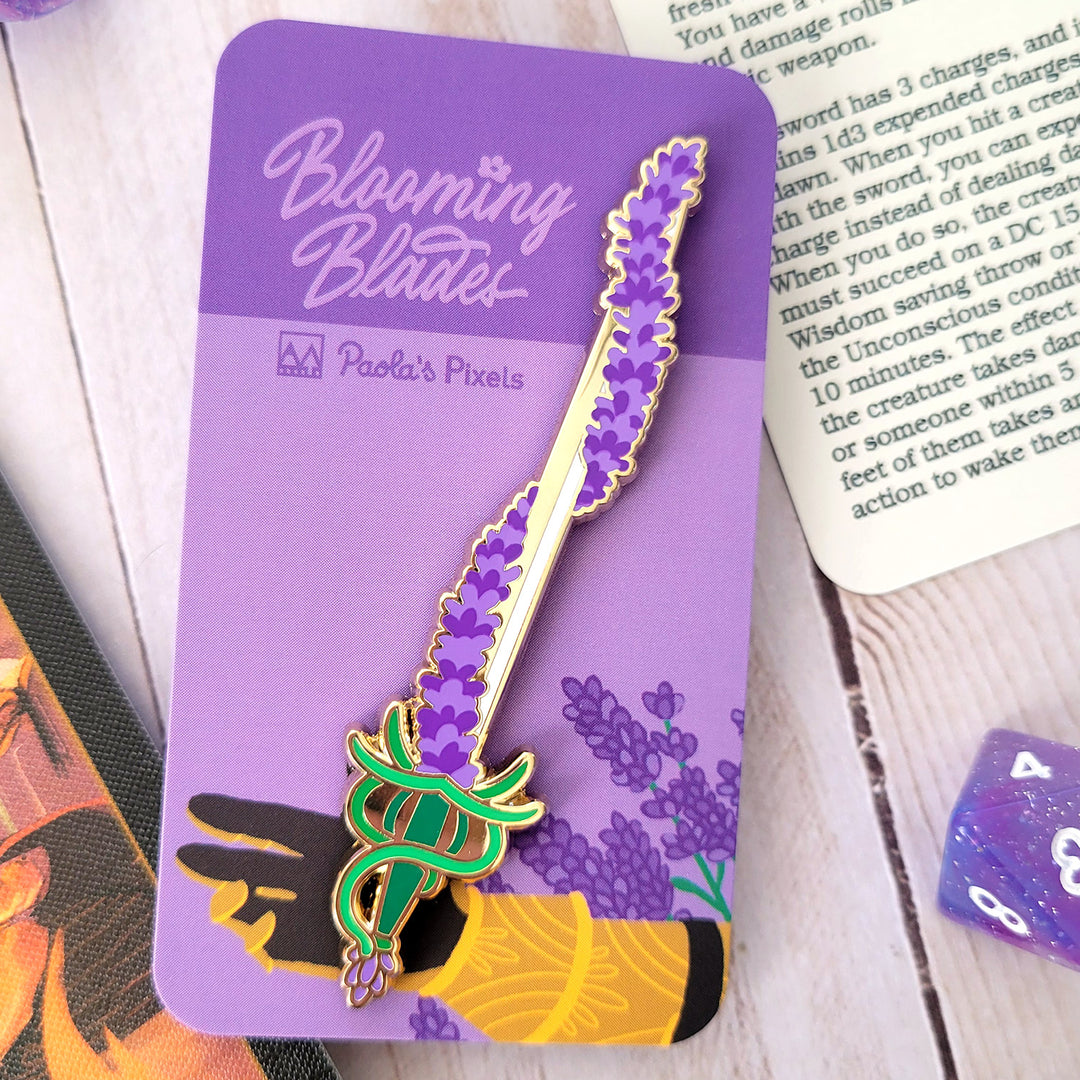 Seconds Sale! Lavender Rapier Enamel Pin