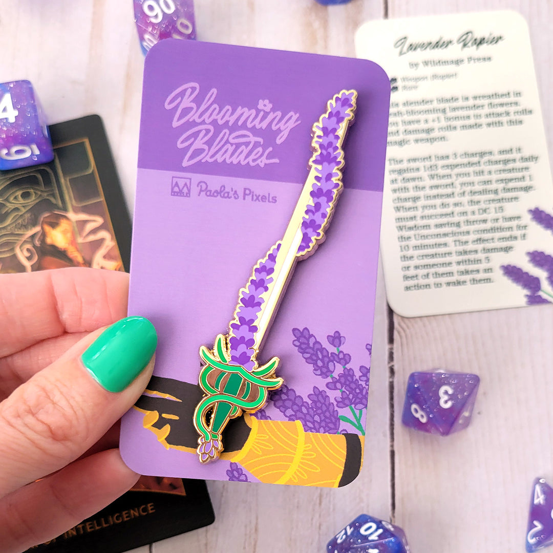 Seconds Sale! Lavender Rapier Enamel Pin