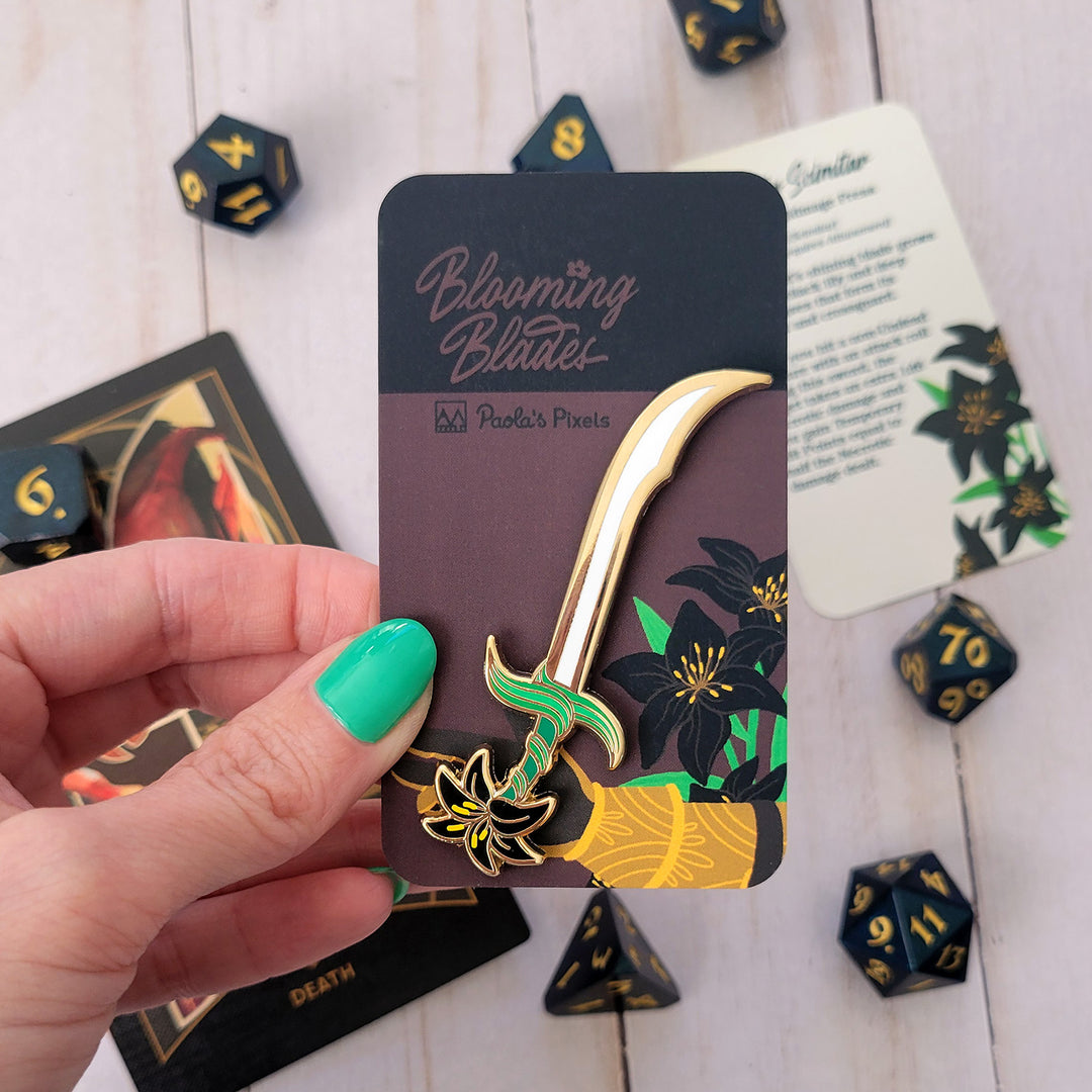 Lily Scimitar Enamel Pin